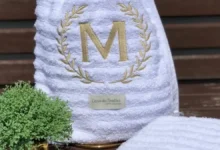 Toalhas com monograma presente para amigo secreto