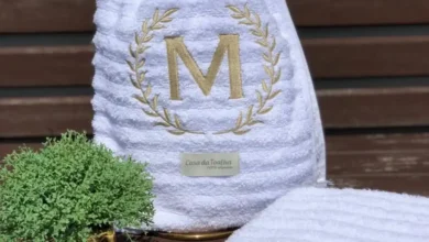 Toalhas com monograma presente para amigo secreto